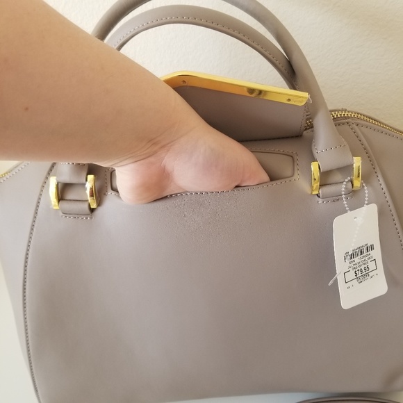 NWT Leather Satchel & Clutch Crossbody Bag - Picture 6 of 8